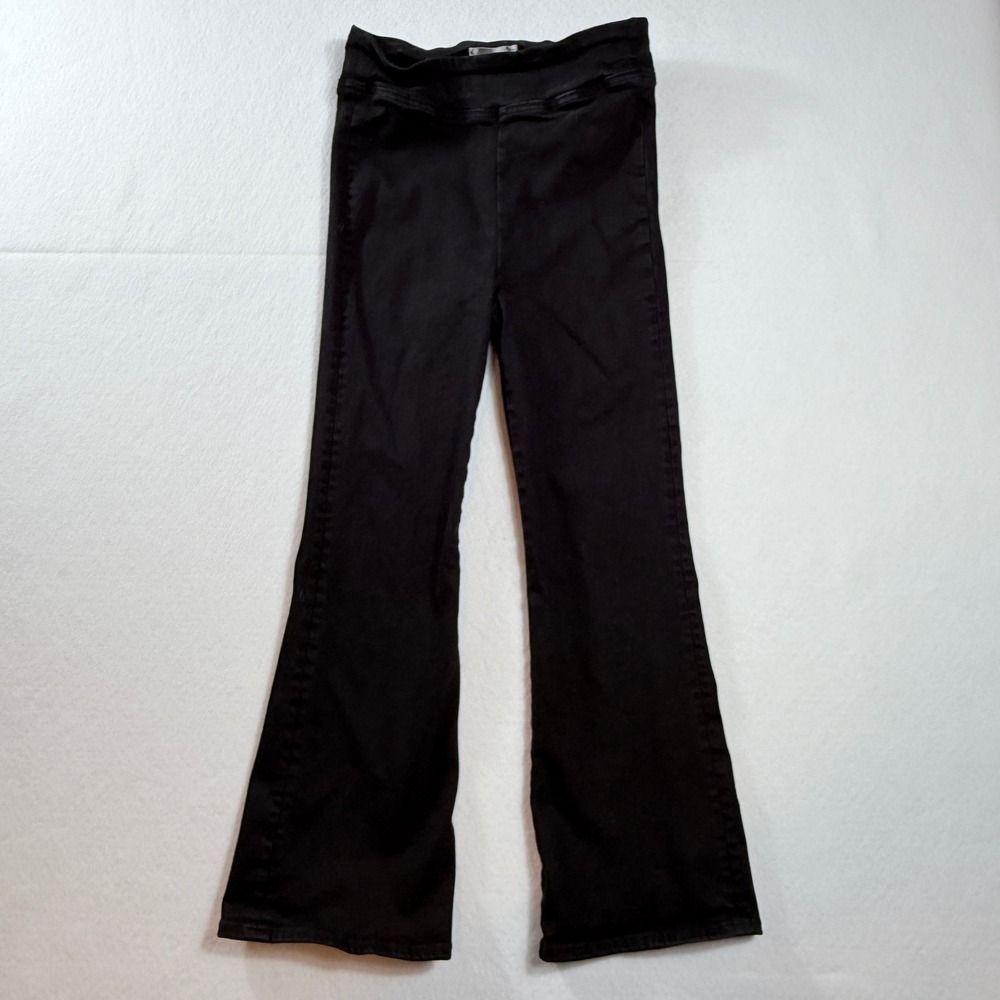 Frame Jeans Women 2 Jetset‎ Crop Mini Boot Black Retro Chic Edgy Stretch Flare